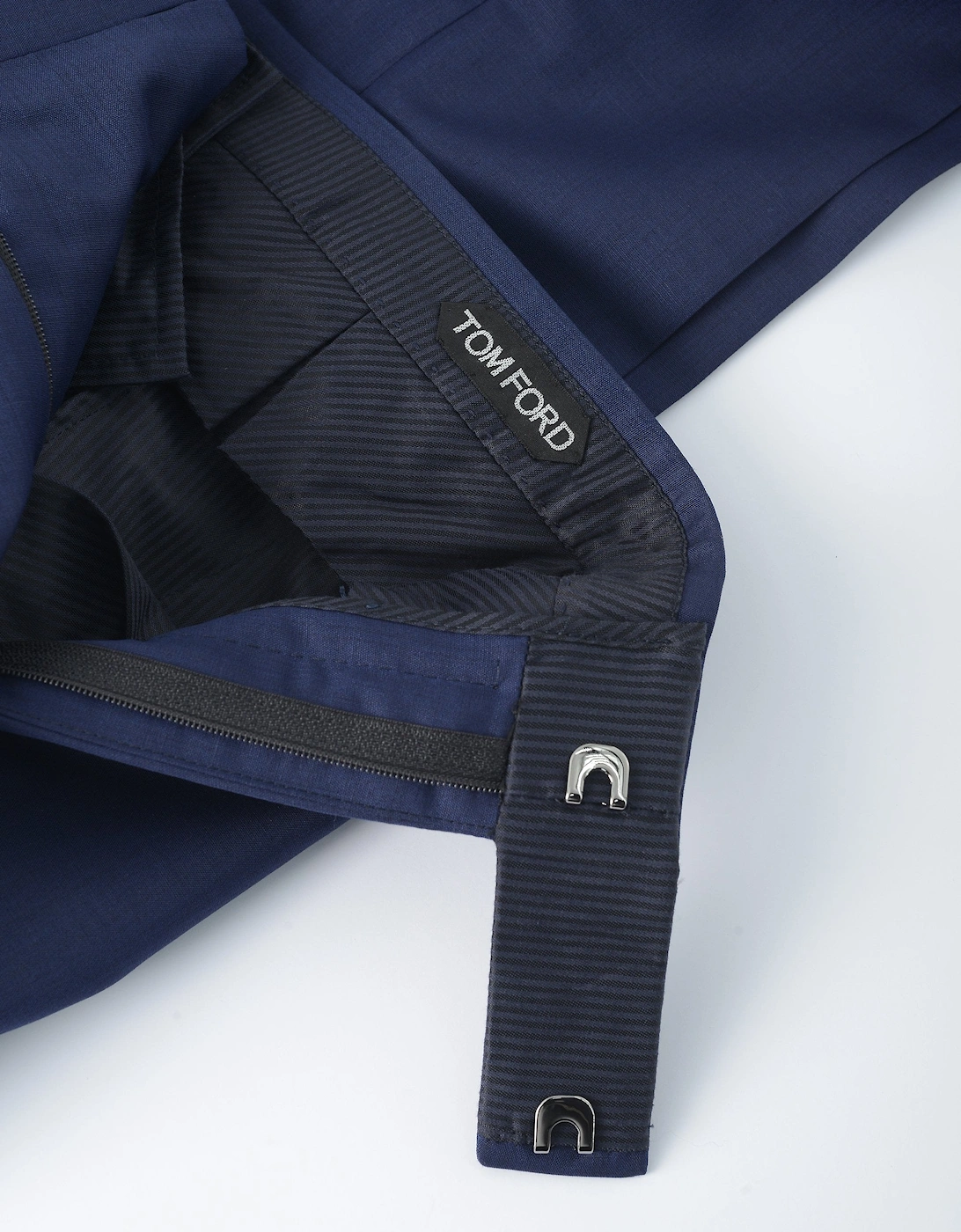 Shelton Mohair Silk Trousers Blue