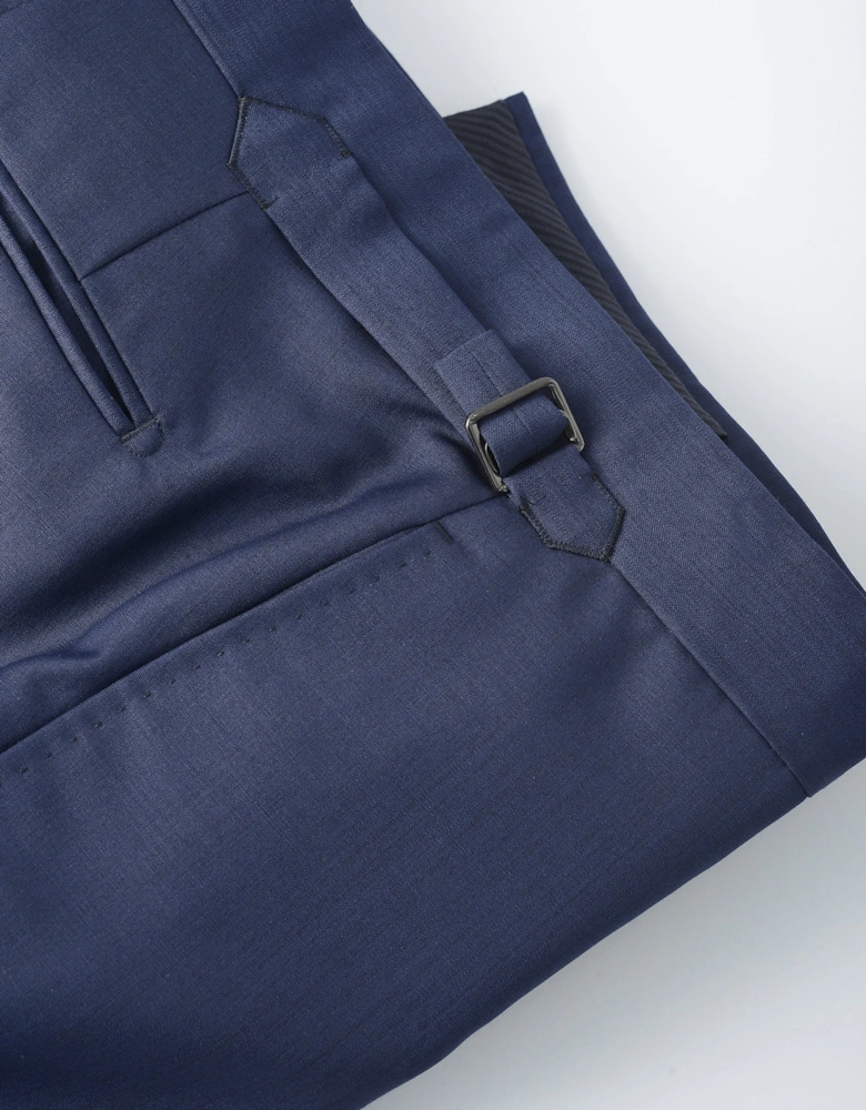 Shelton Mohair Silk Trousers Blue
