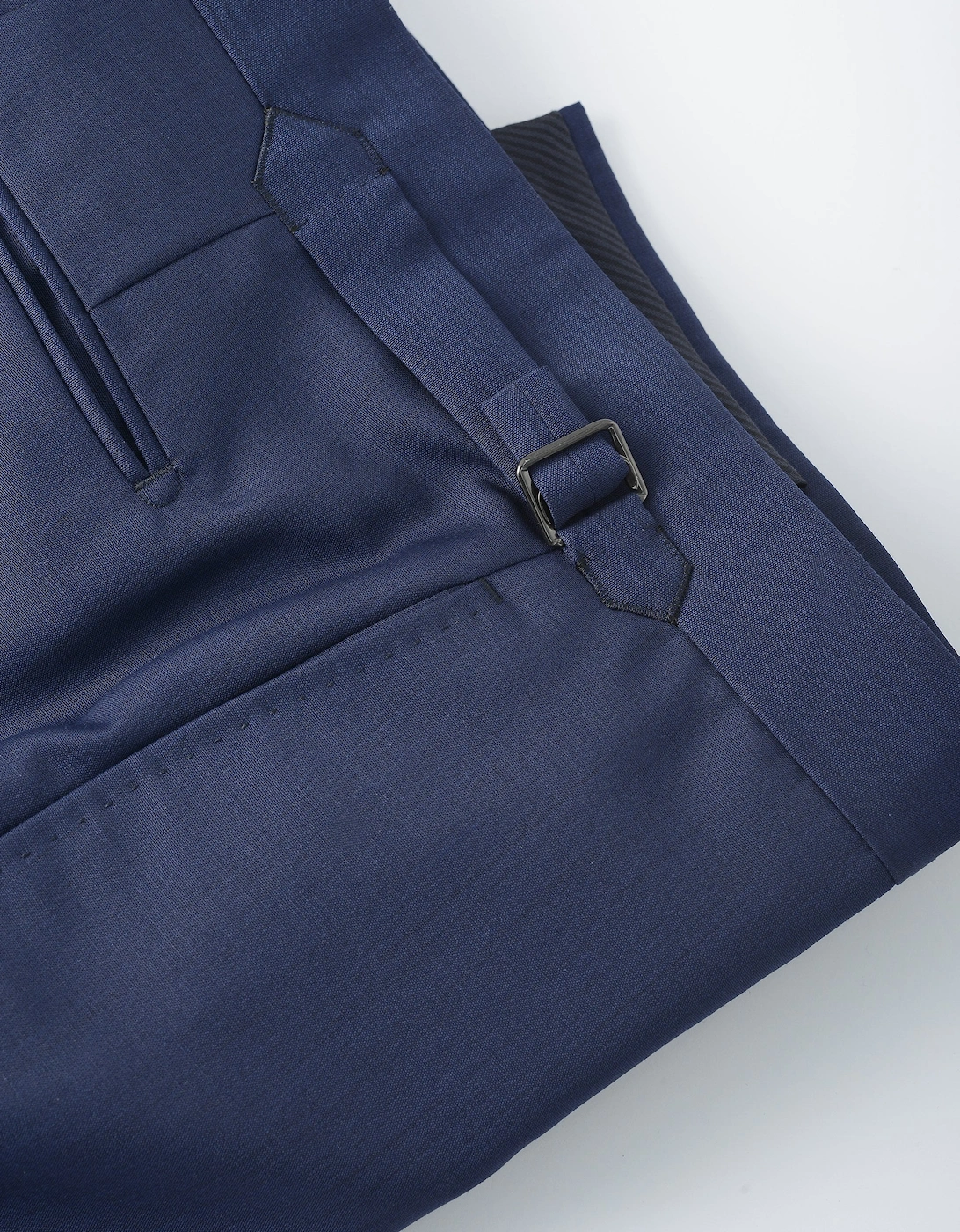 Shelton Mohair Silk Trousers Blue