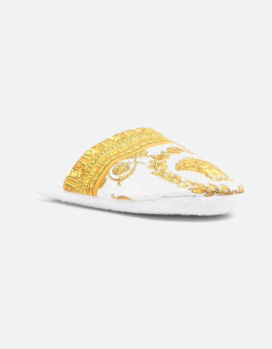 Baroque Bath Slippers White