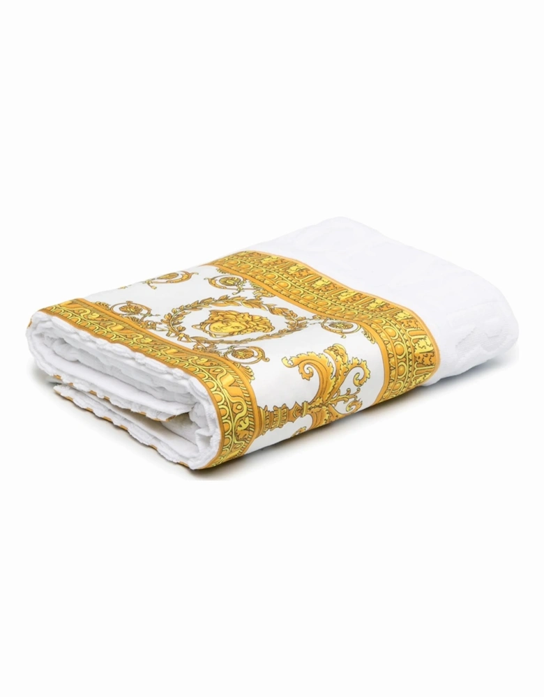 Baroque Bath Towel White
