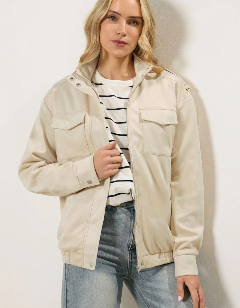 Tall Faux Suede Jacket