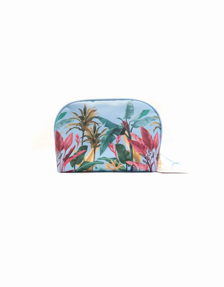 Botanical Palm Blue Oyster Cosmetic Make Up Bag