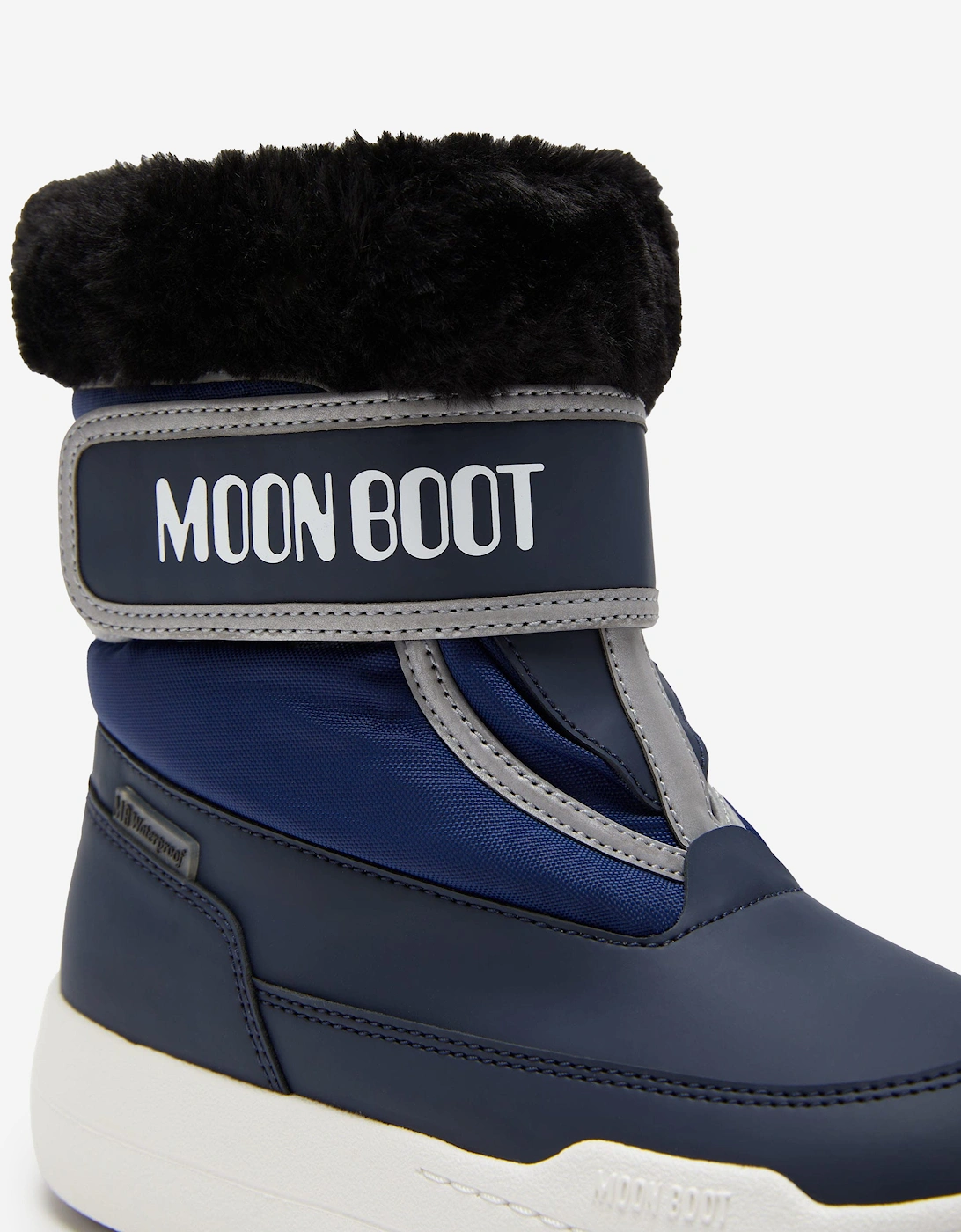 Moon Boot Boys JR Park Strap Boots in Blue
