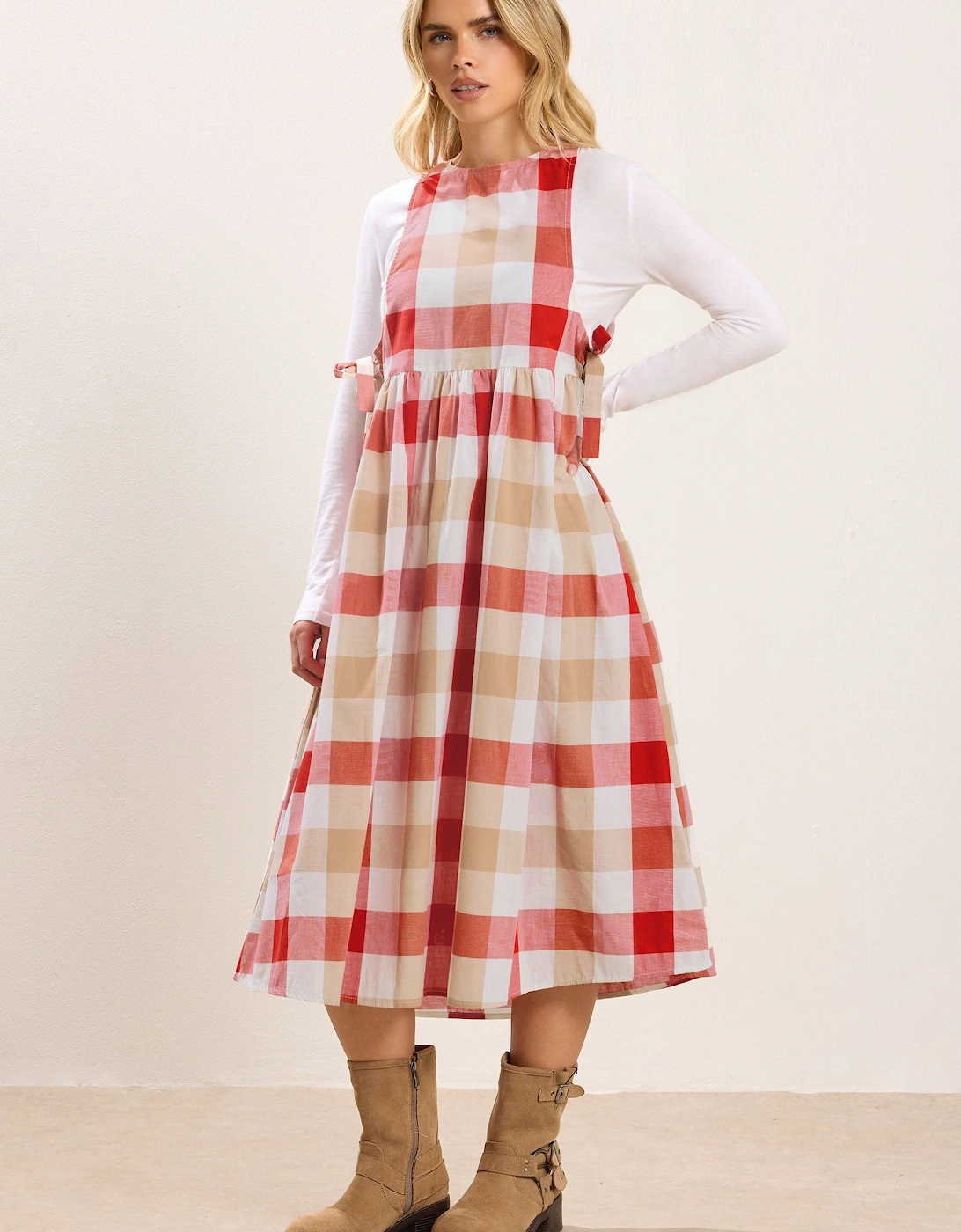 Petite Check Midi Dress, 2 of 1