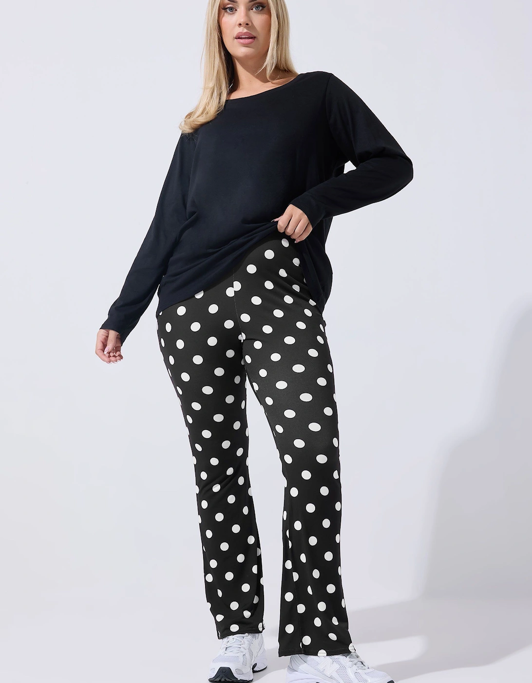 Polka Dot Flared Trousers, 2 of 1