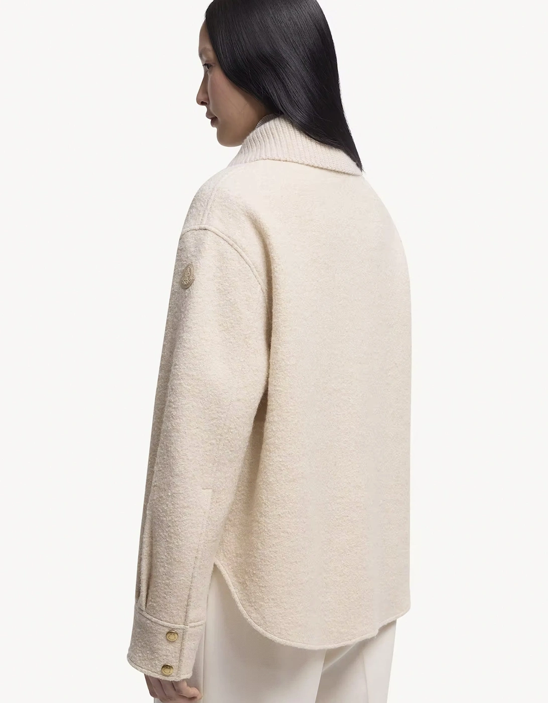 Womens Zip Overshirt Beige