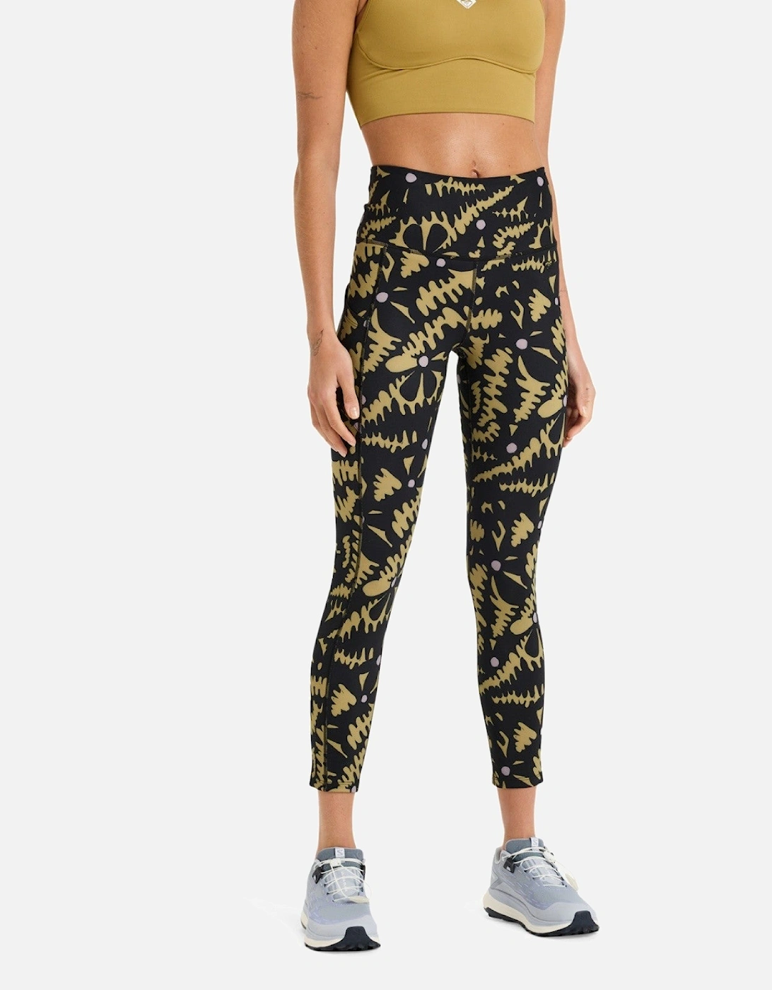 Womens Heart Into It Ankle Patterned Leggings, 2 of 1