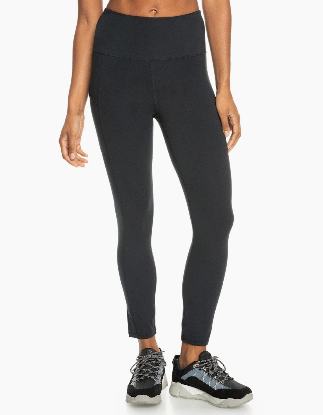 Roxy Women's Roxy Womens Heart Into It Ankle High Waist Leggings - Black/Grey