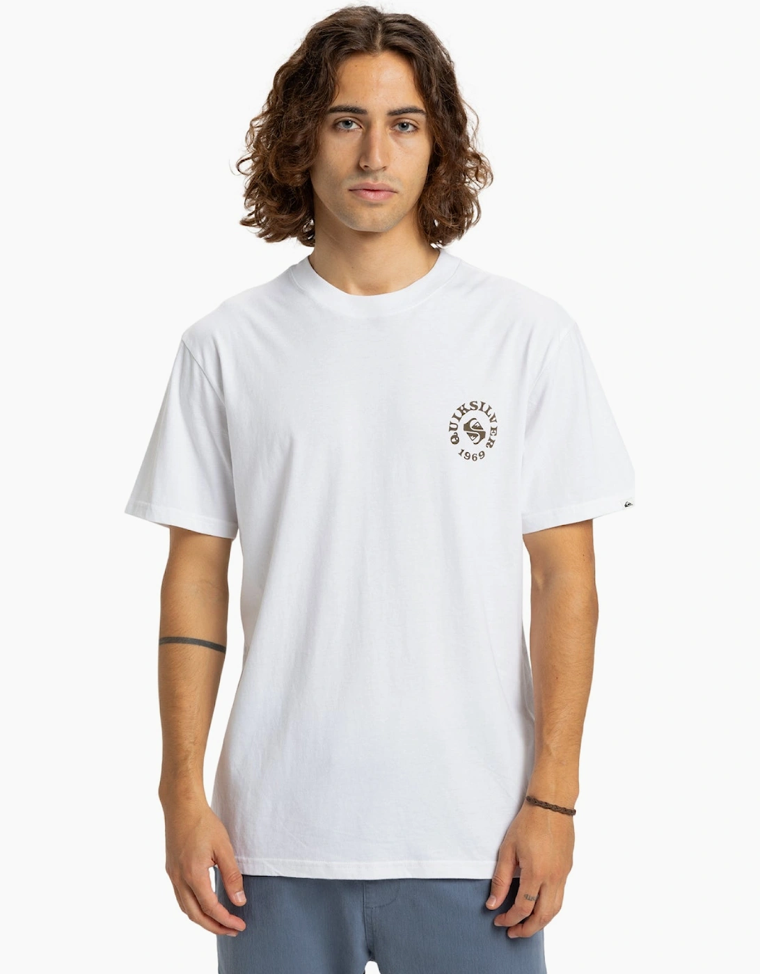 Quiksilver Men's Quiksilver Mens EV Summer Salt Short Sleeve T-Shirt - White
