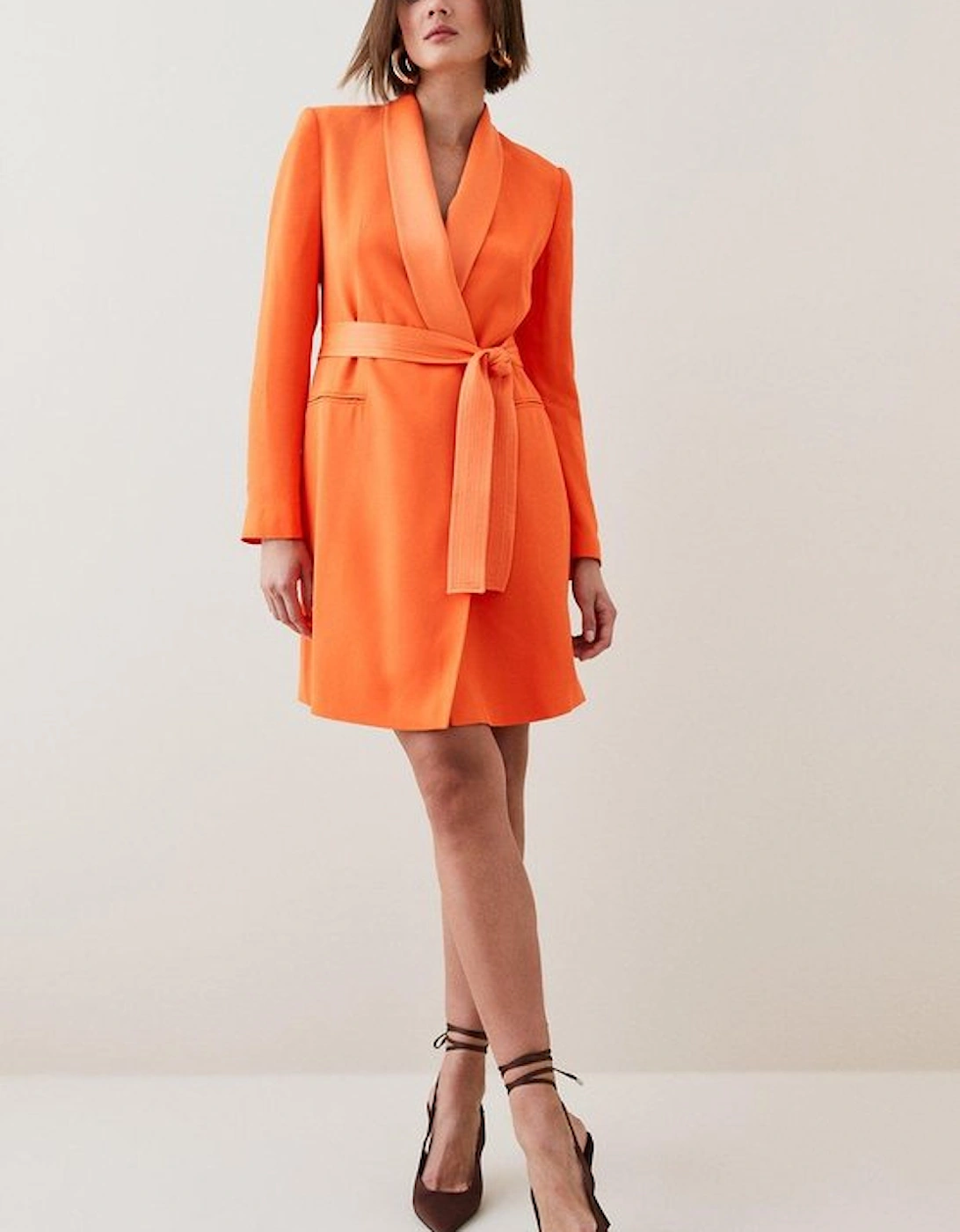 Tailored Tuxedo Wrap Mini Dress, 5 of 4