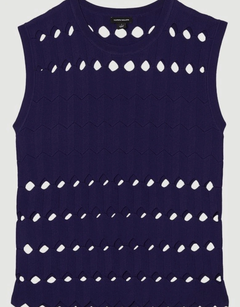 Diamond Cut Knit Vest