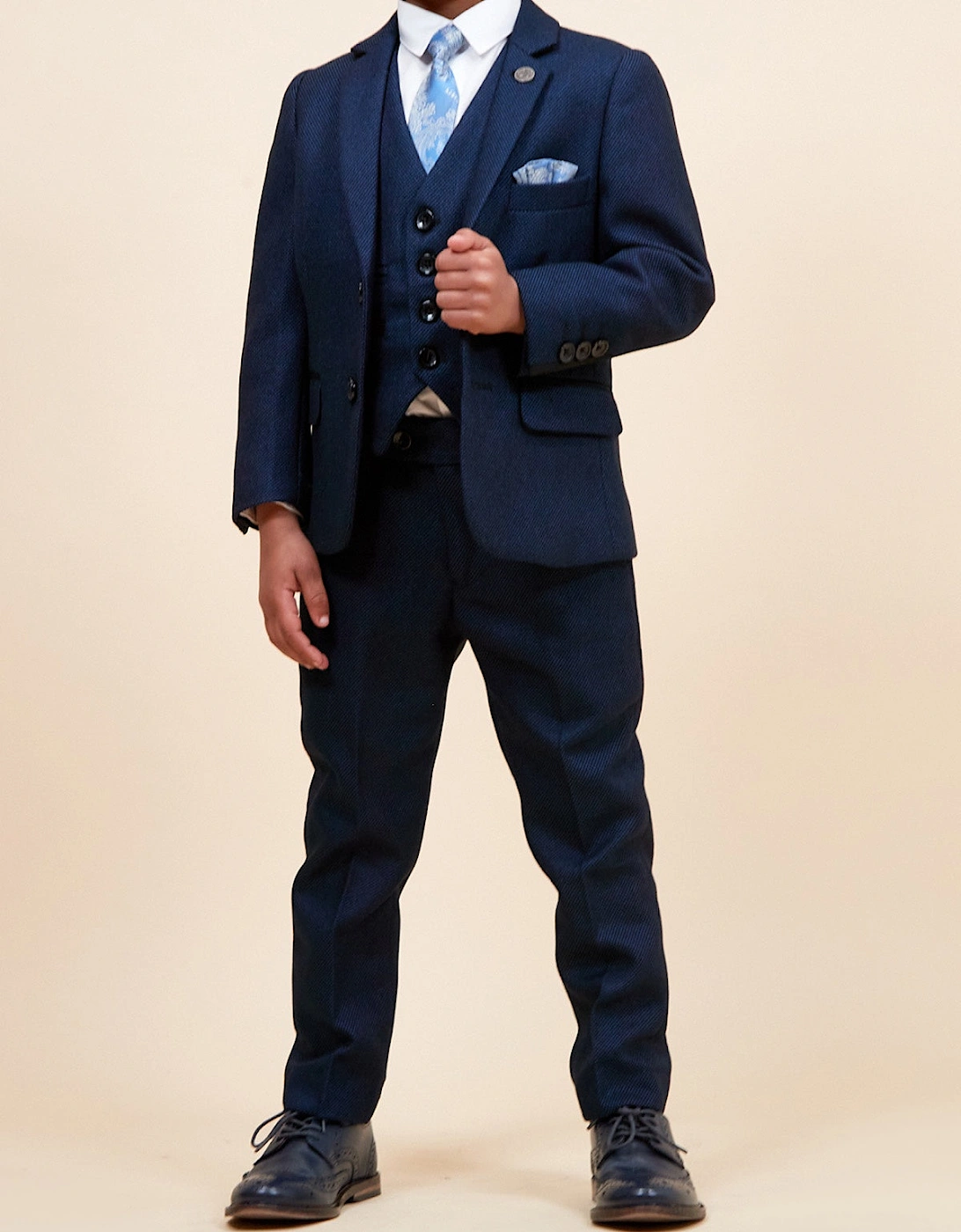 Callum Kids 3pc Suit - Navy Blue, 2 of 1