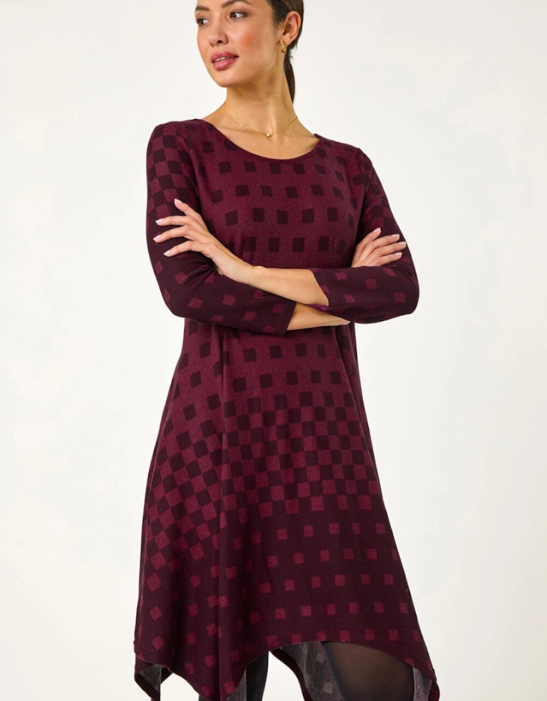 Geometric Hanky Hem Dress