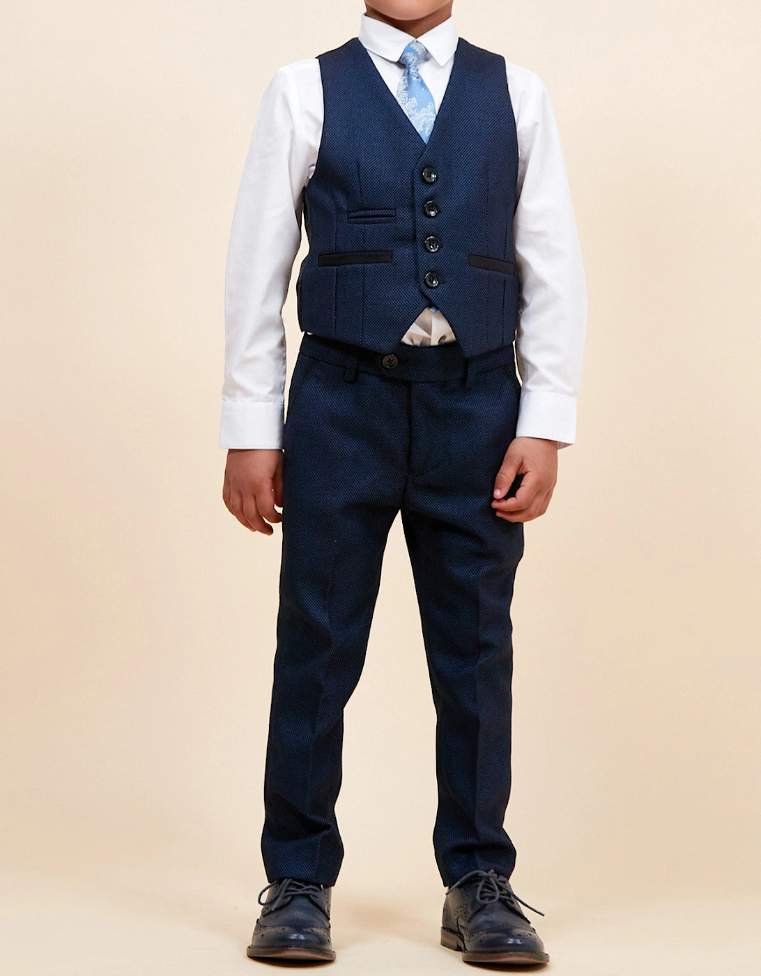 Callum Kids 3pc Suit - Navy Blue
