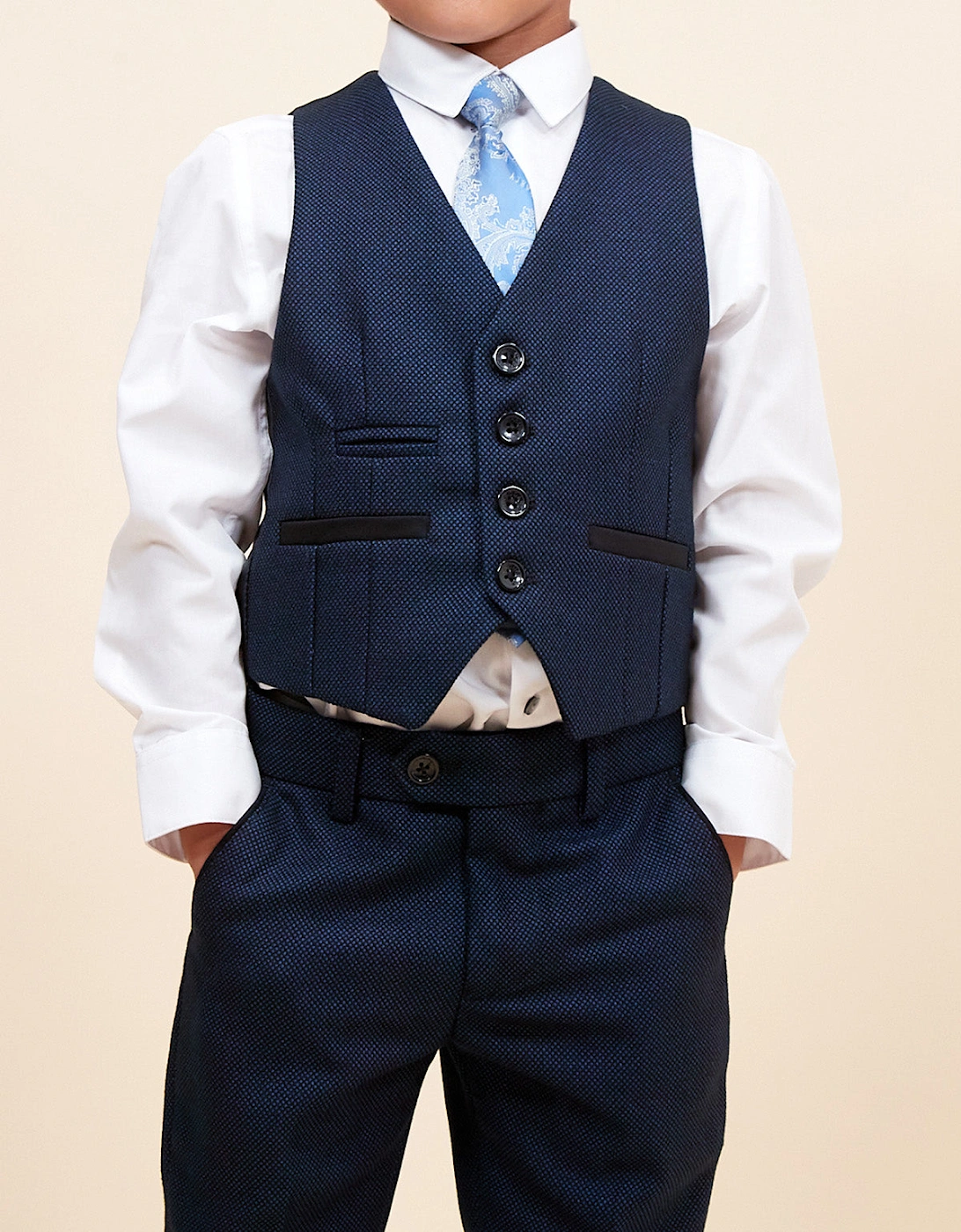 Callum Kids 3pc Suit - Navy Blue