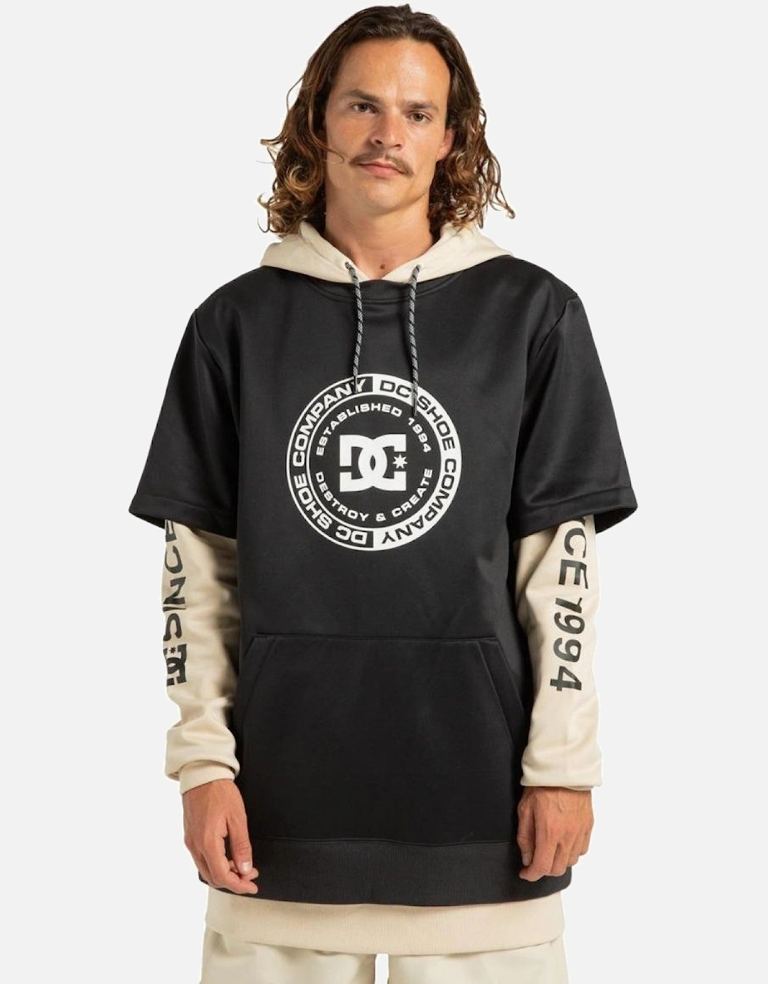 Mens Dryden Zip Pocket Fleece Hoodie, 2 of 1