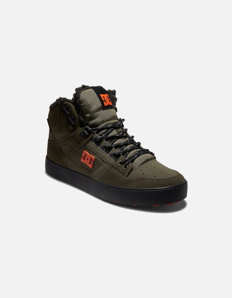 Mens Pure High Top Leather Trainers