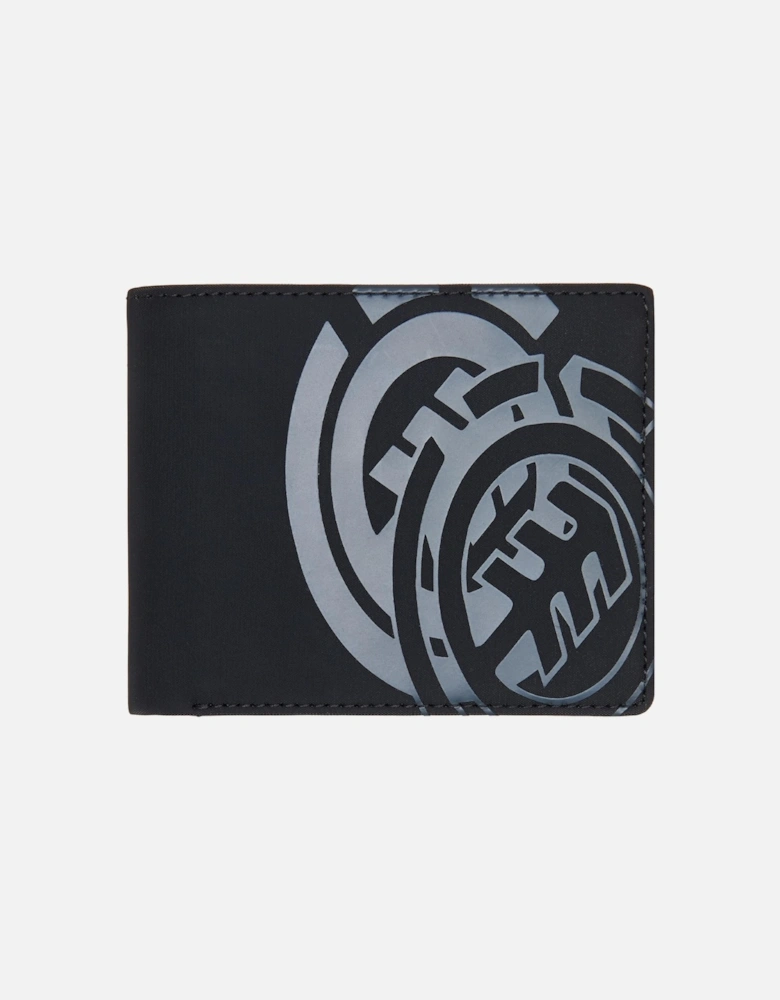 Mens Double Icon Tri Fold Wallet - Flint Black - OS