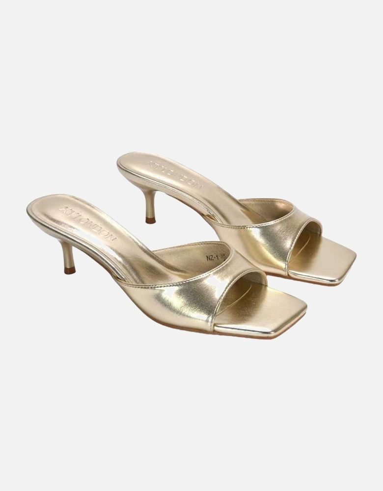 Womens/Ladies Katherine Metallic Mules