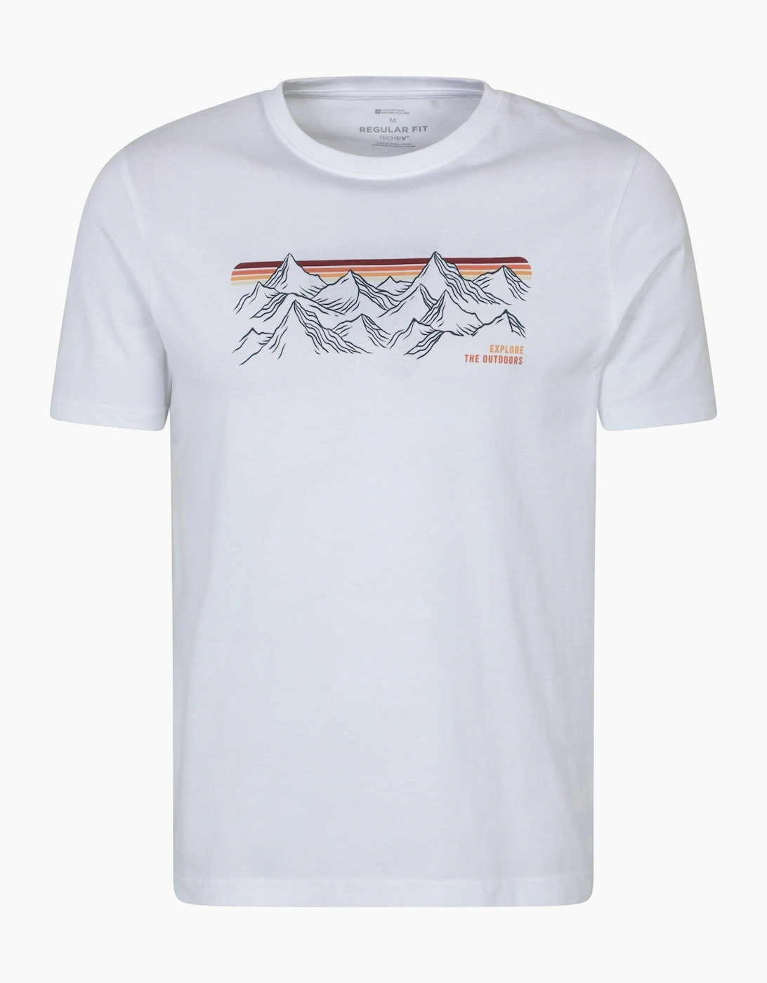 Mountain Warehouse Men's White Mountain Stripes T-Shirt - Size: 42
