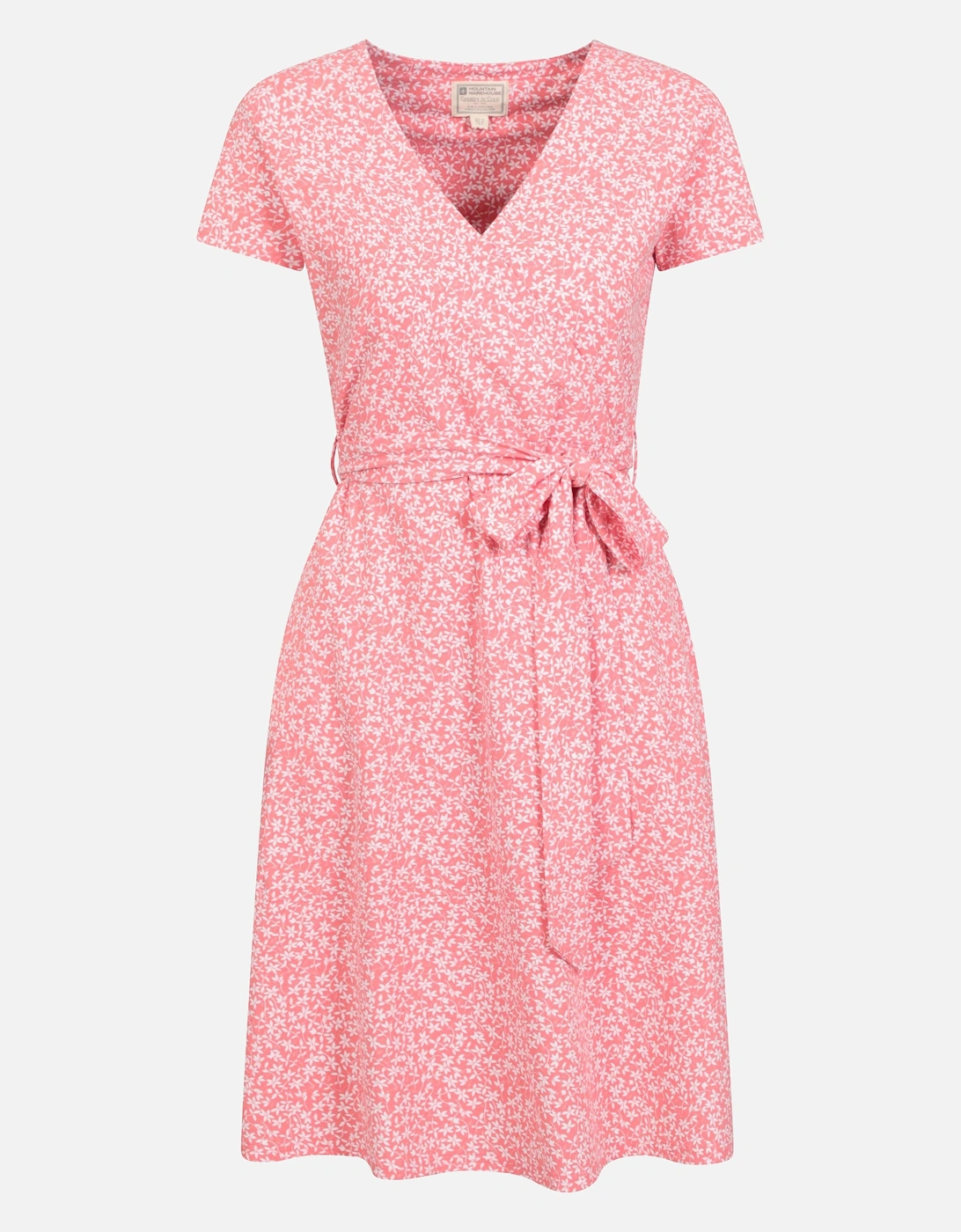 Mountain Warehouse Women's Pink/Orange/Red / Santorini Patterned Jersey Uv Protection Dress - Size: 14