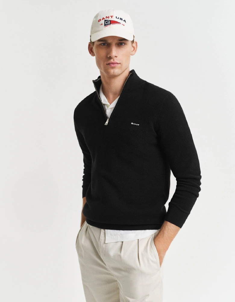 Coton Pique Half Zip Fleece