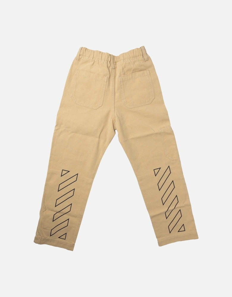 Juniors Diagonal Outline Worker Pants