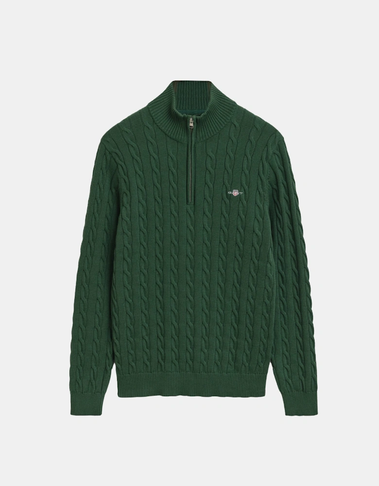 Cotton Cable Half Zip Fleece