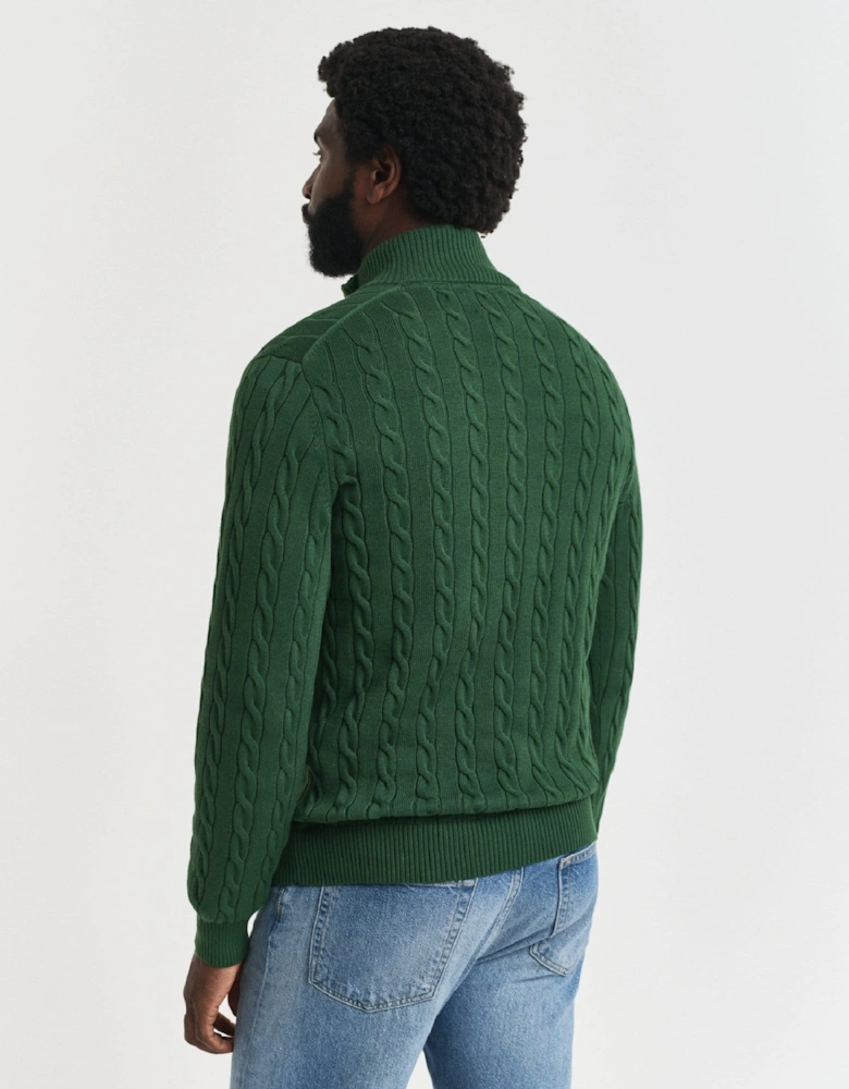 Cotton Cable Half Zip Fleece
