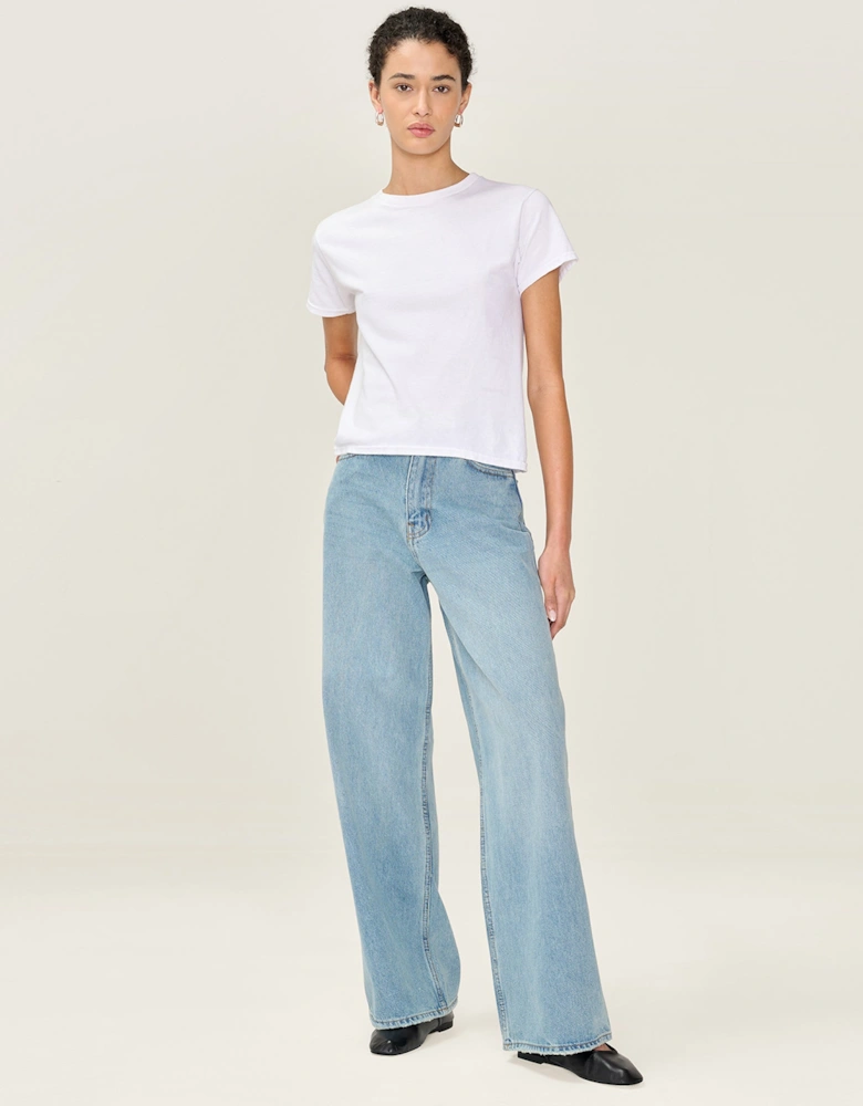 Connie Wide Jean in Light Wash