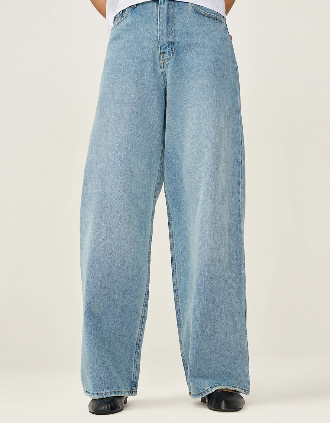 Connie Wide Jean in Light Wash