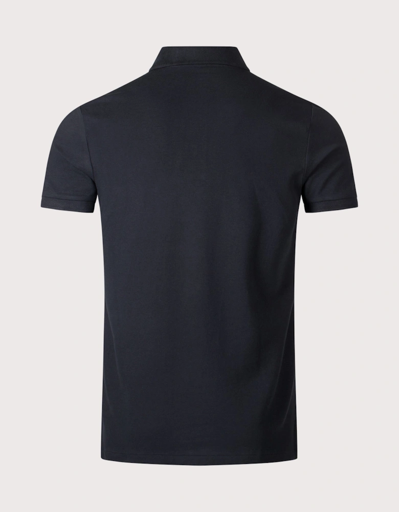 Custom Slim Fit Stretch Mesh Polo Shirt