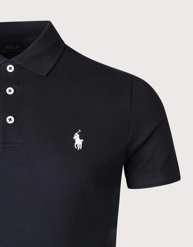 Custom Slim Fit Stretch Mesh Polo Shirt