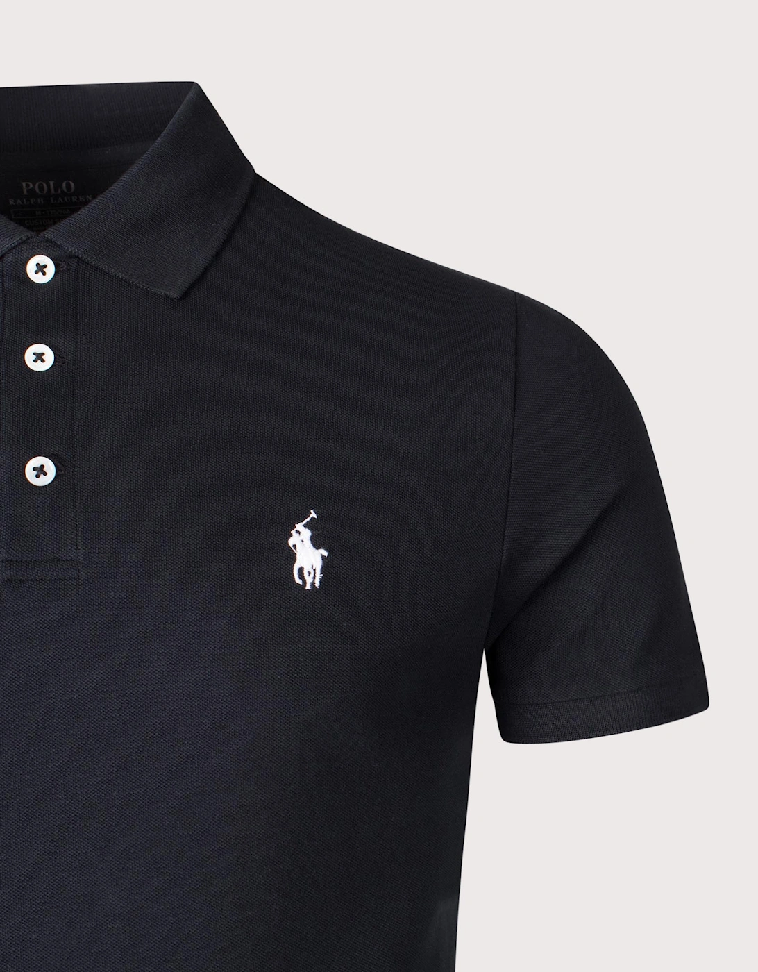Custom Slim Fit Stretch Mesh Polo Shirt
