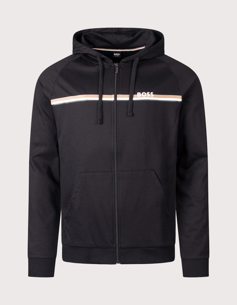 Striped Authentic Zip Through Hoodie