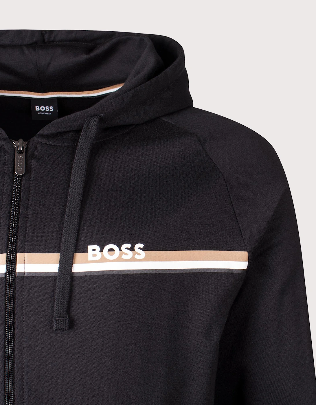 Striped Authentic Zip Through Hoodie