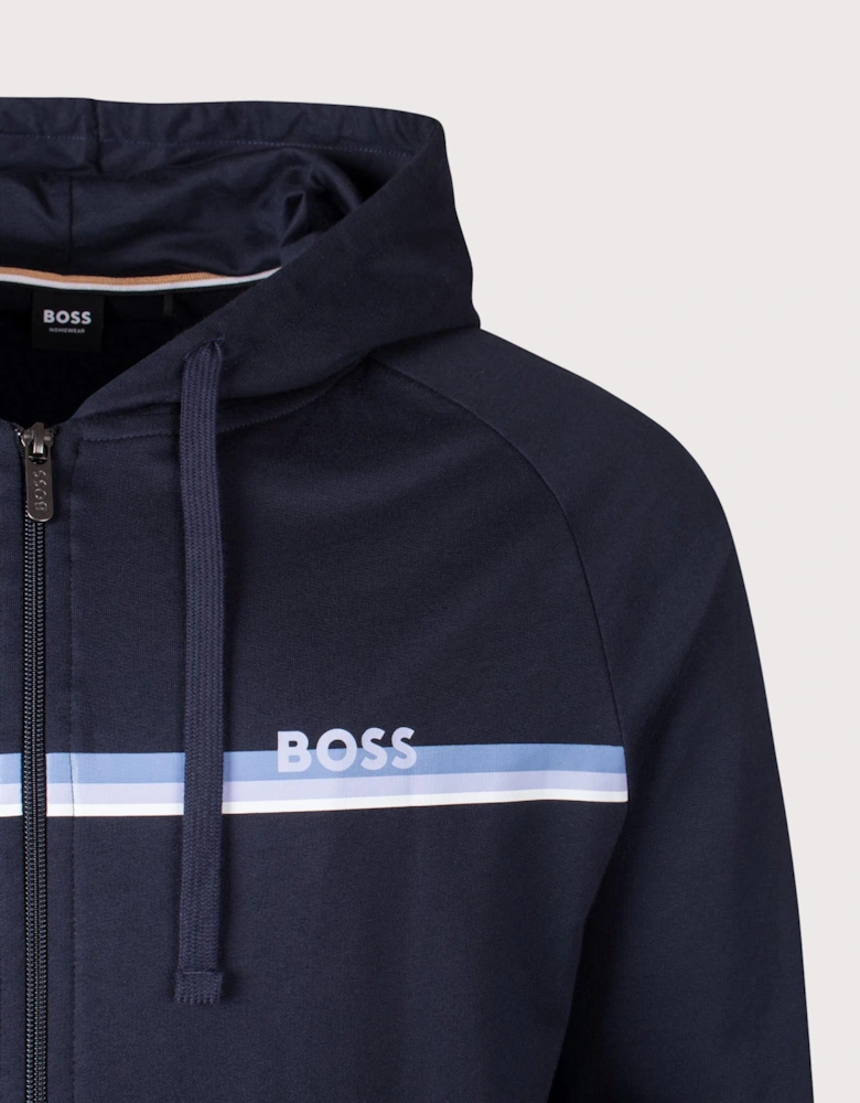 Striped Authentic Zip Through Hoodie