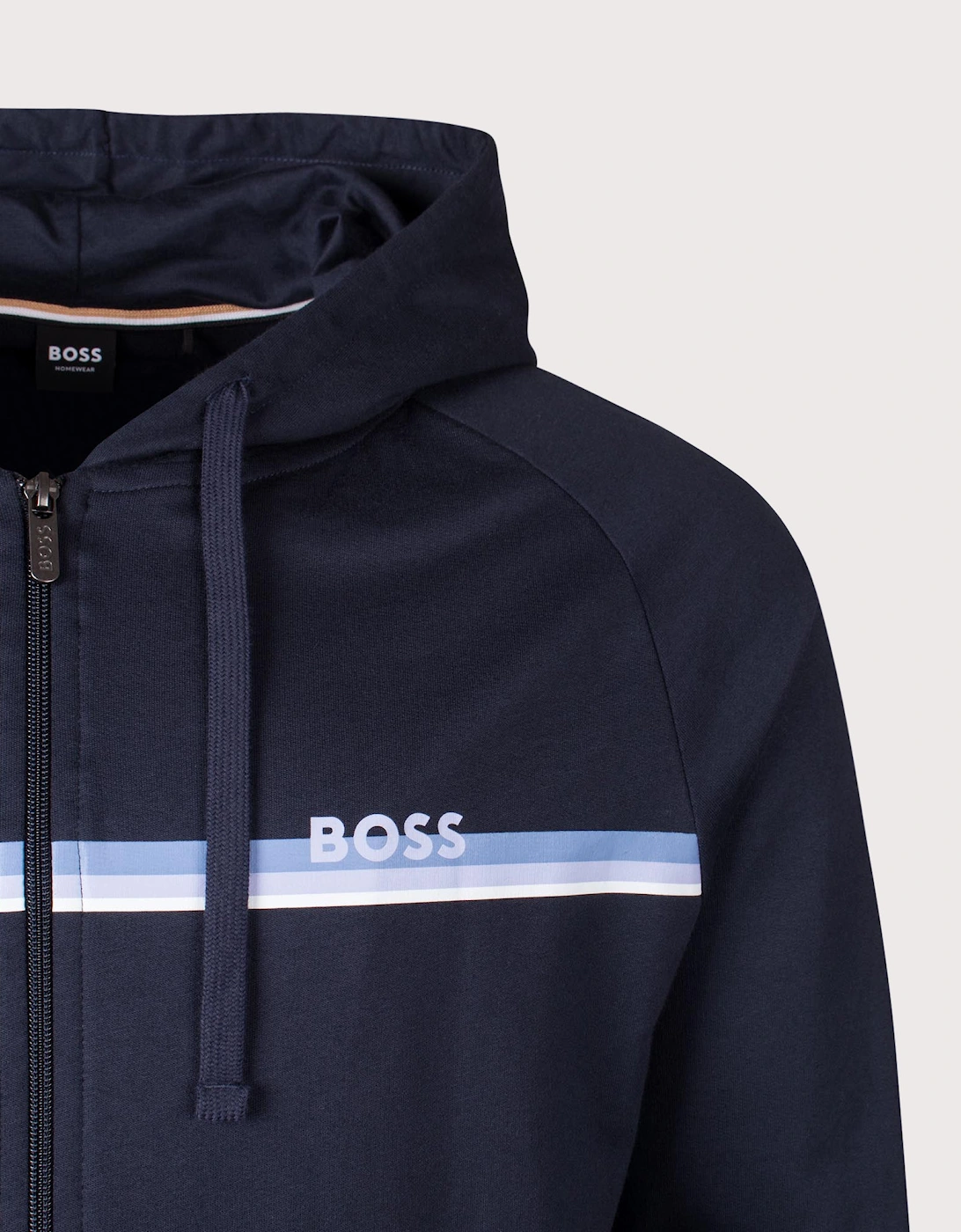 Striped Authentic Zip Through Hoodie