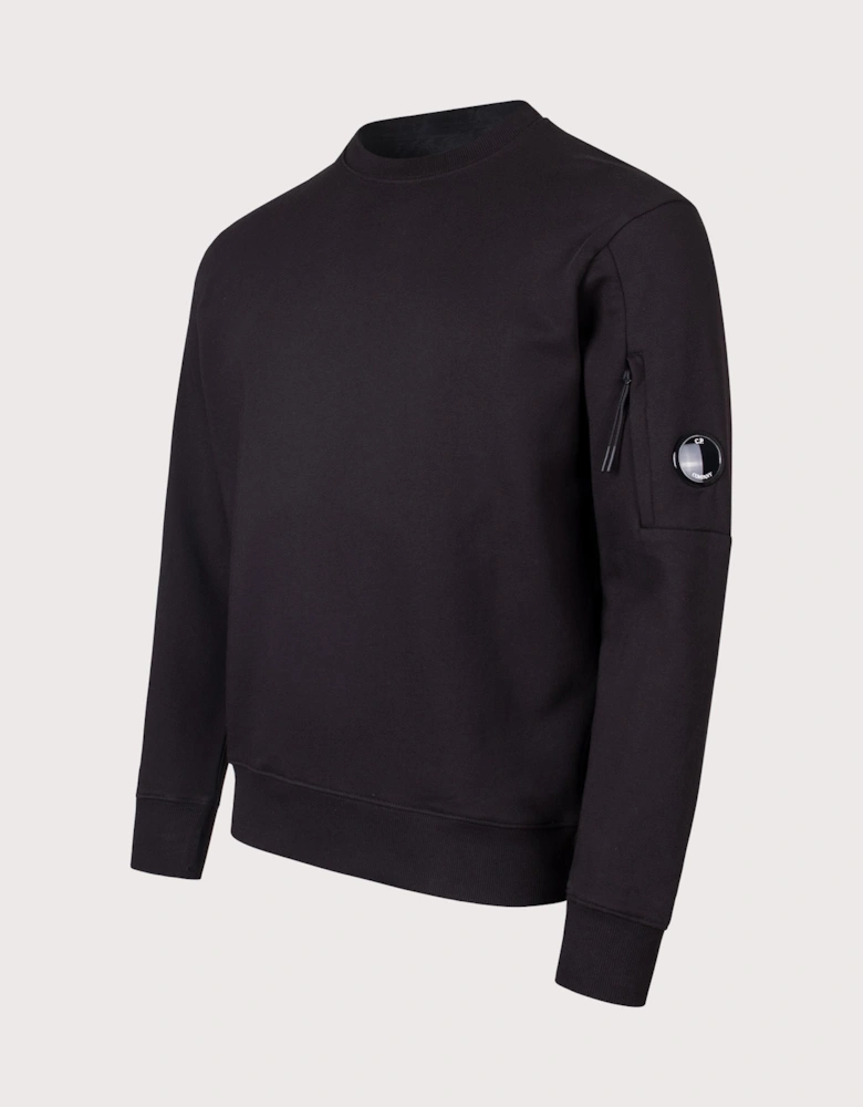 Diagonal Raised Fleece Lens Sweatshirt