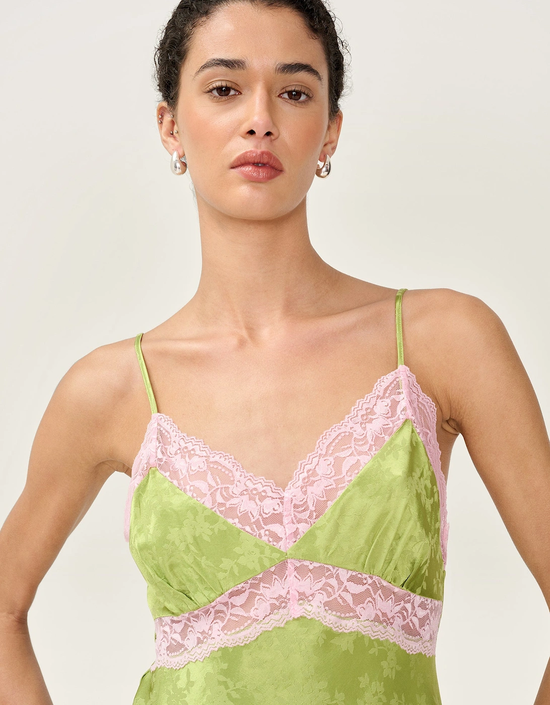 Omnes Women's Green/Pink Tamara Top In Lima Bean - Size: 10