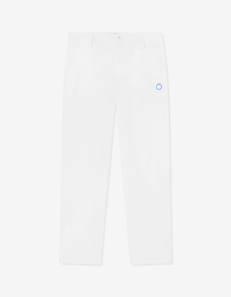 Boys Tofinuo Logo Trousers in White