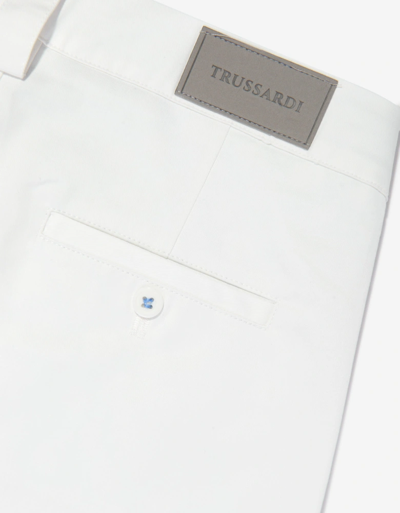 Boys Tofinuo Logo Trousers in White