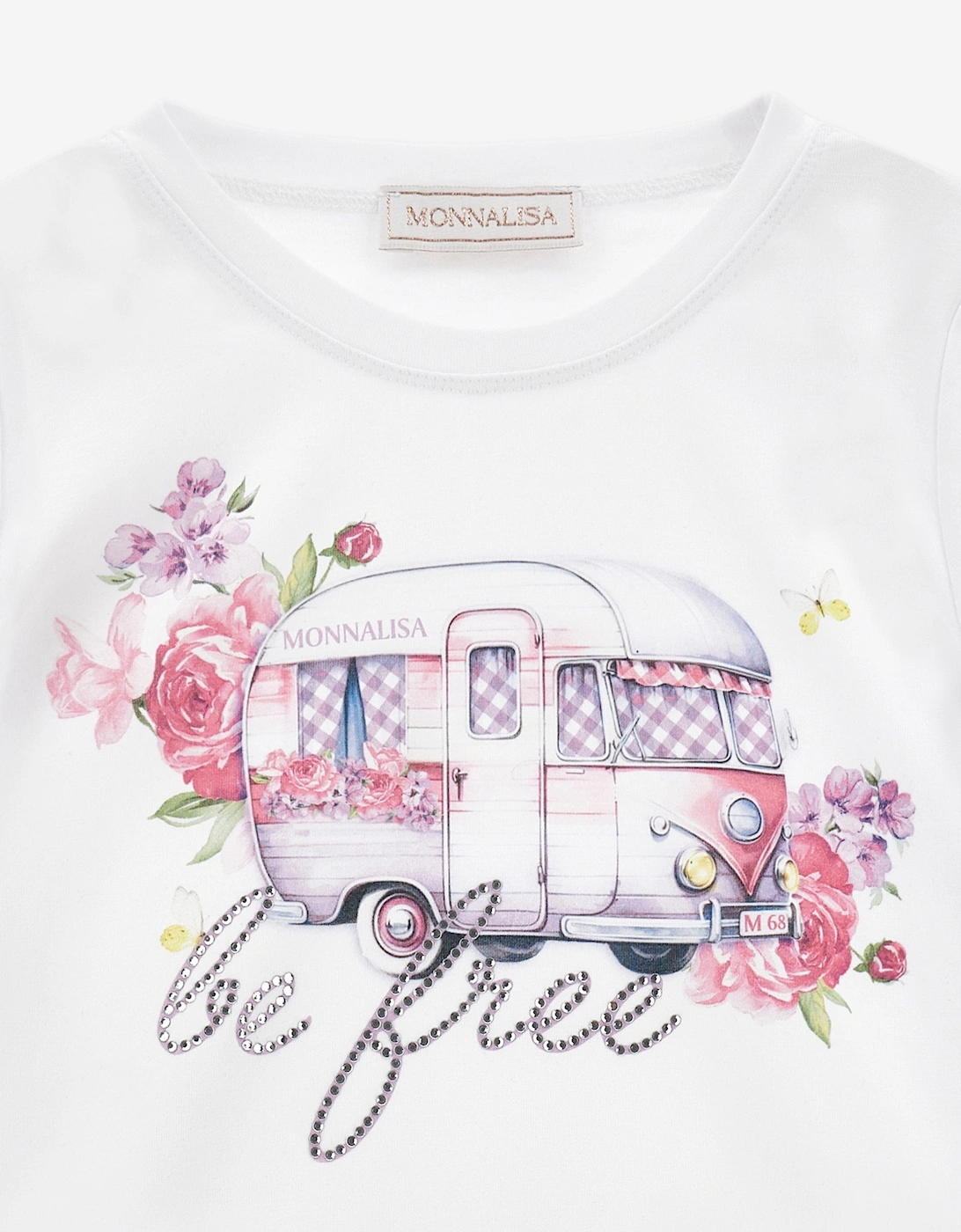 Girls Be Free Jersey T-Shirt in White