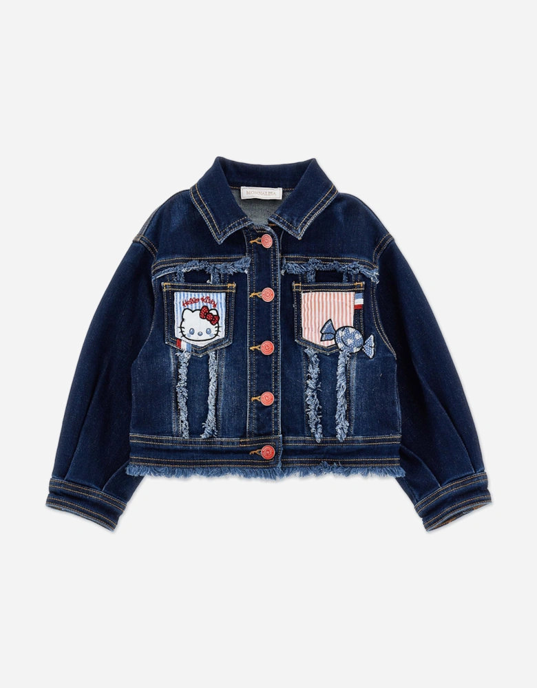 Girls Hello Kitty Denim Jacket in Blue