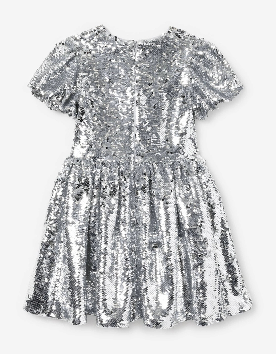 Girls Sequin Dress in Silver
