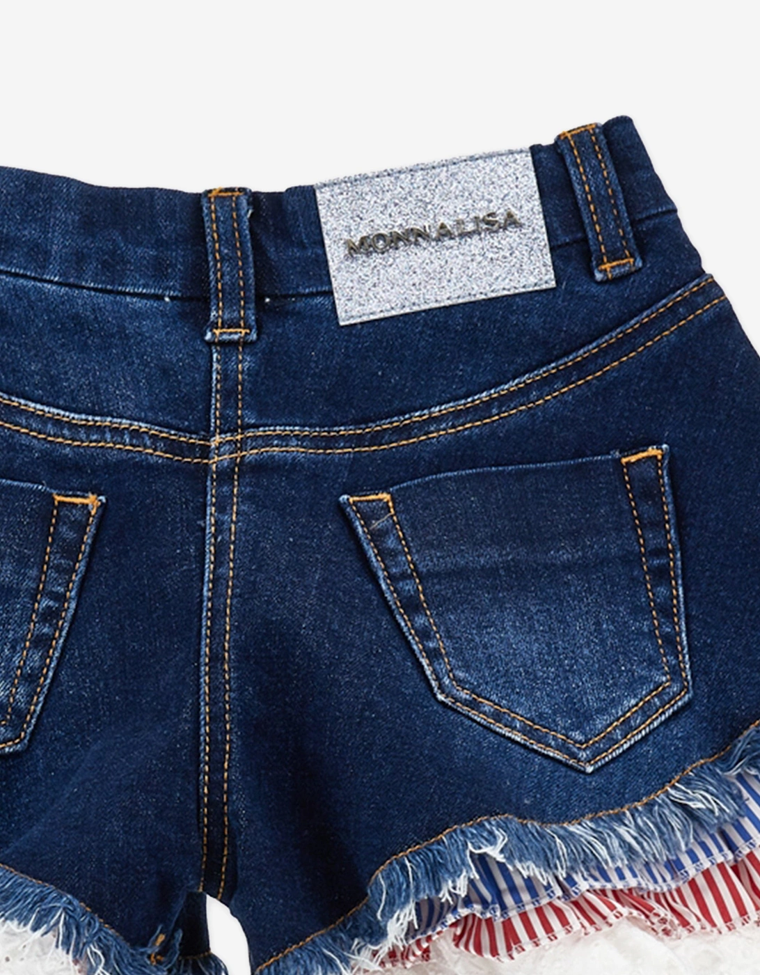 Girls Hello Kitty Denim Shorts in Blue