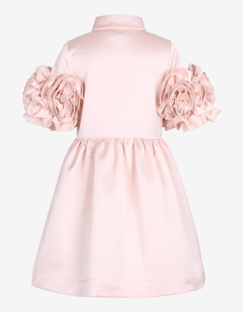 Girls Satin Darling Dress in Pink