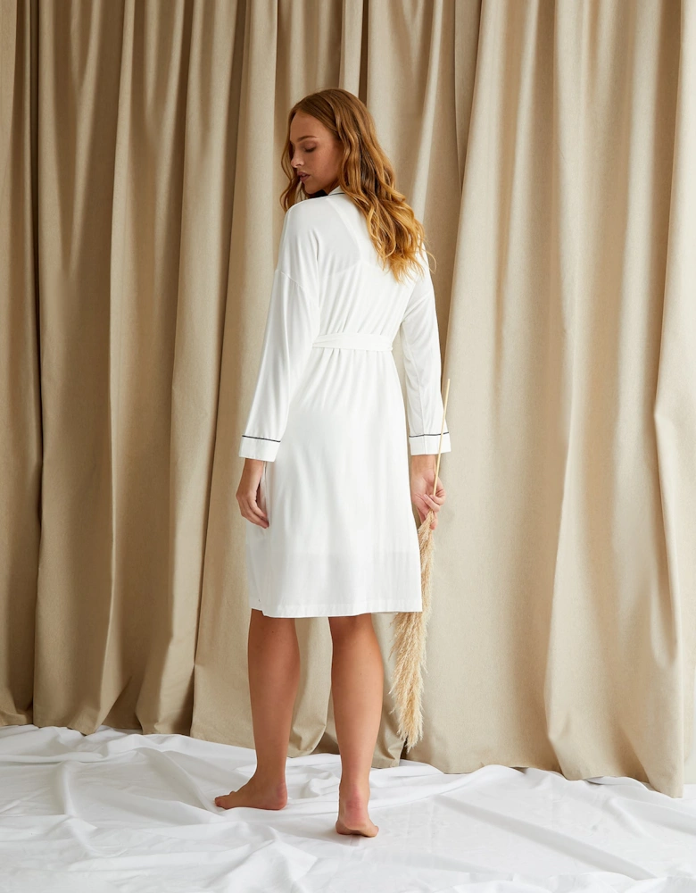 Bamboo Kimono Robe in Cream - Wholesale