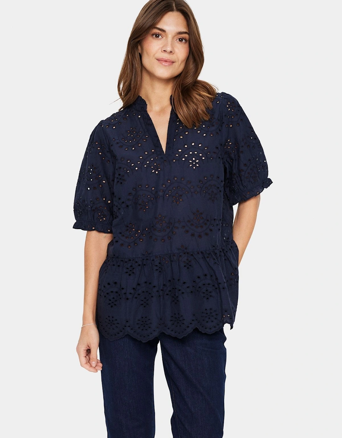 Geleksa V-Neck Blouse, 2 of 1